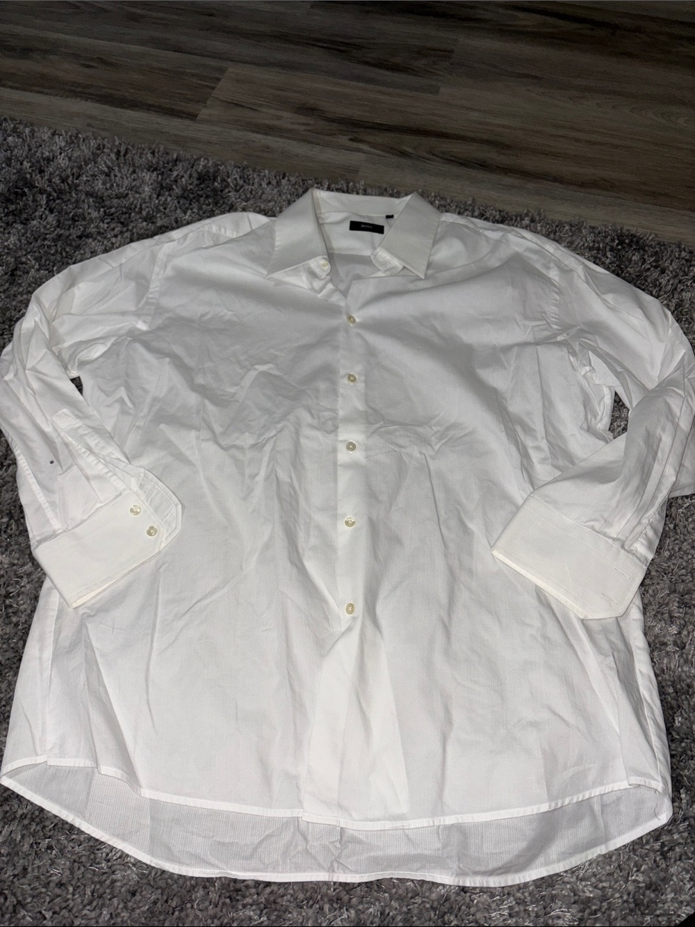 Boss White Long-Sleeve Dress Shirt
